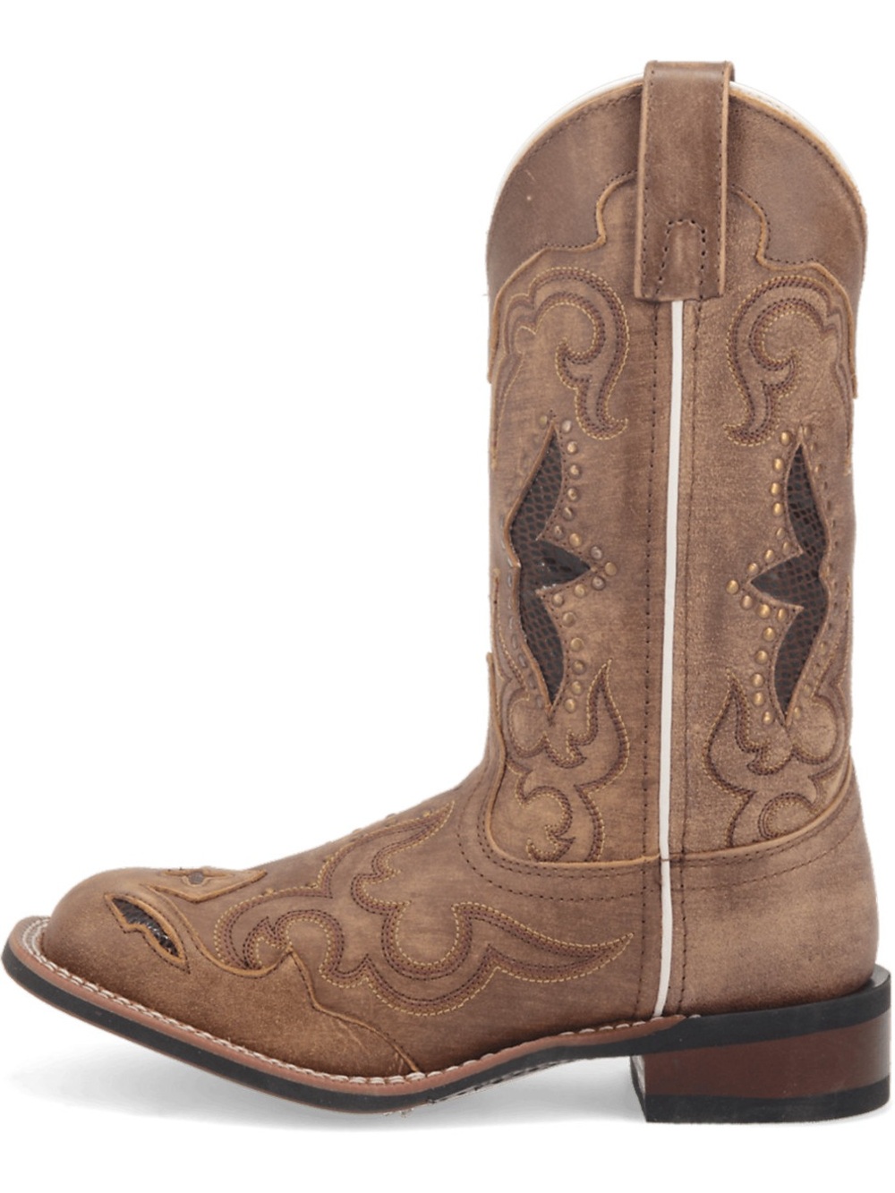 Laredo Spellbound Womens Studded Cross Leather Western Performance Boots EUC 7
